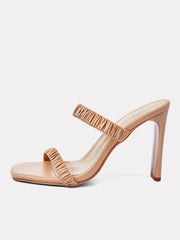 Two Ruched High-heeled Sandals Newgew