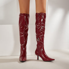 Pointed Toe Side Zip Boots Newgew