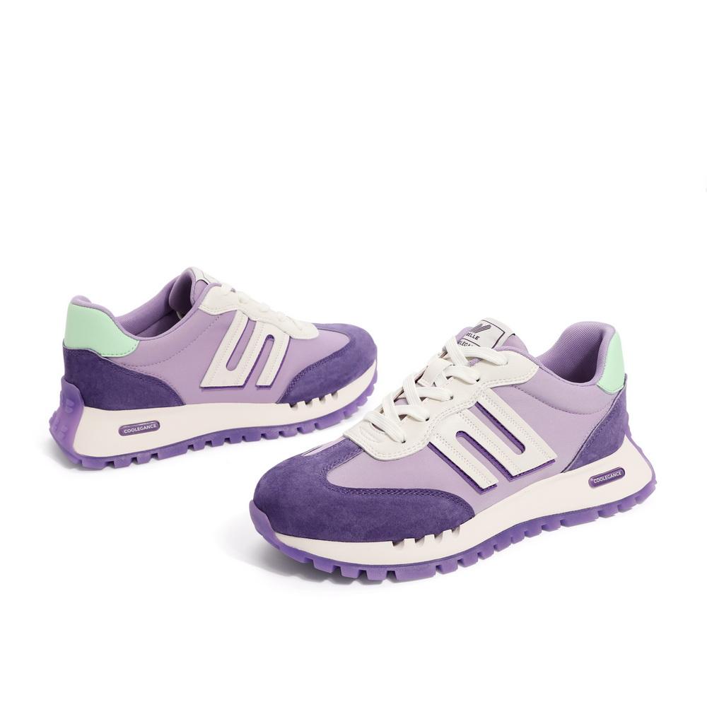Front Lace-up Retro Color Block Sneakers Newgew