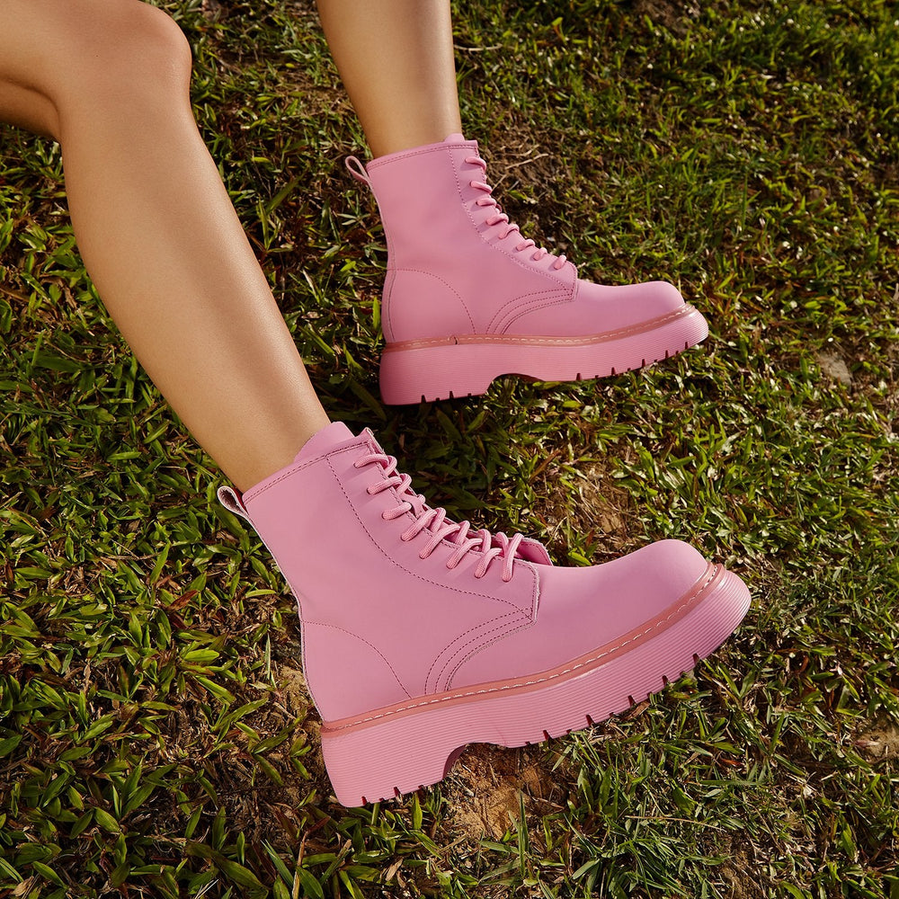 Lace Colorful Martin Boots Newgew