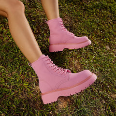 Lace Colorful Martin Boots Newgew