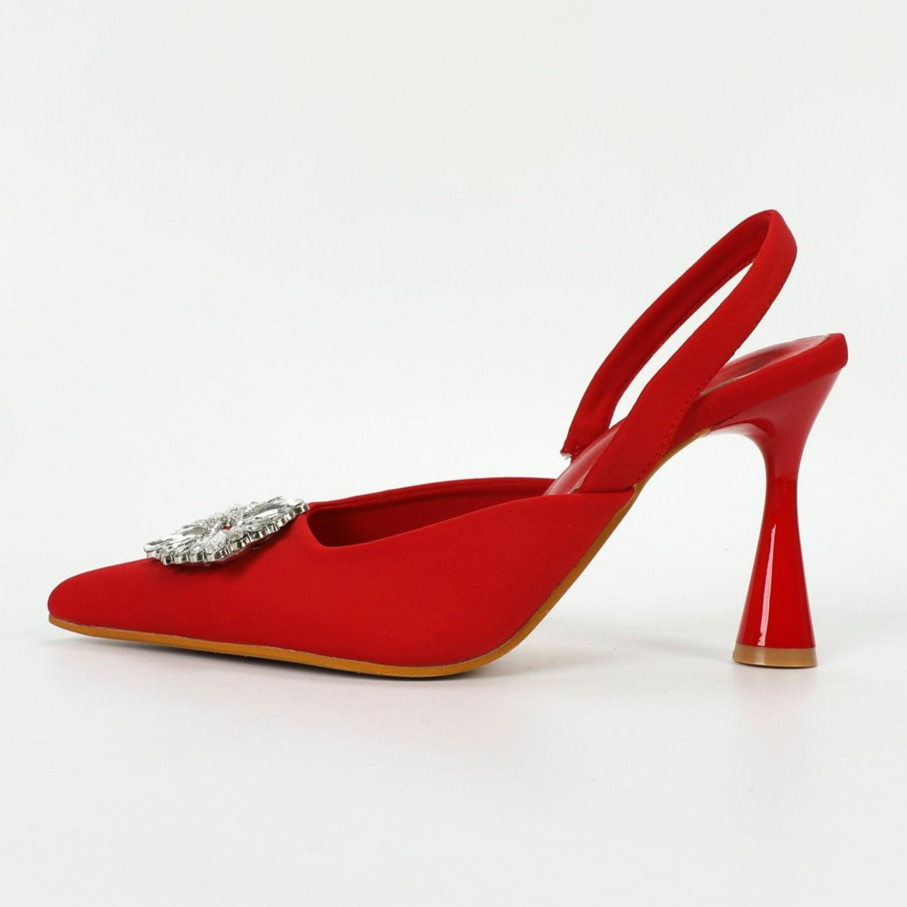 NeHigh-heeled Pointed Toe Rhinestone Buckle Shoes Newgew