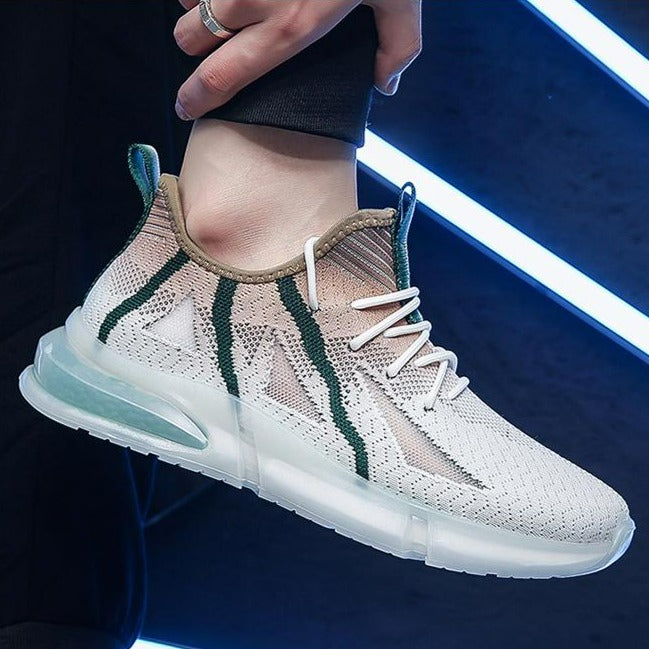 Lace-up Front Knit Running Shoes Newgew