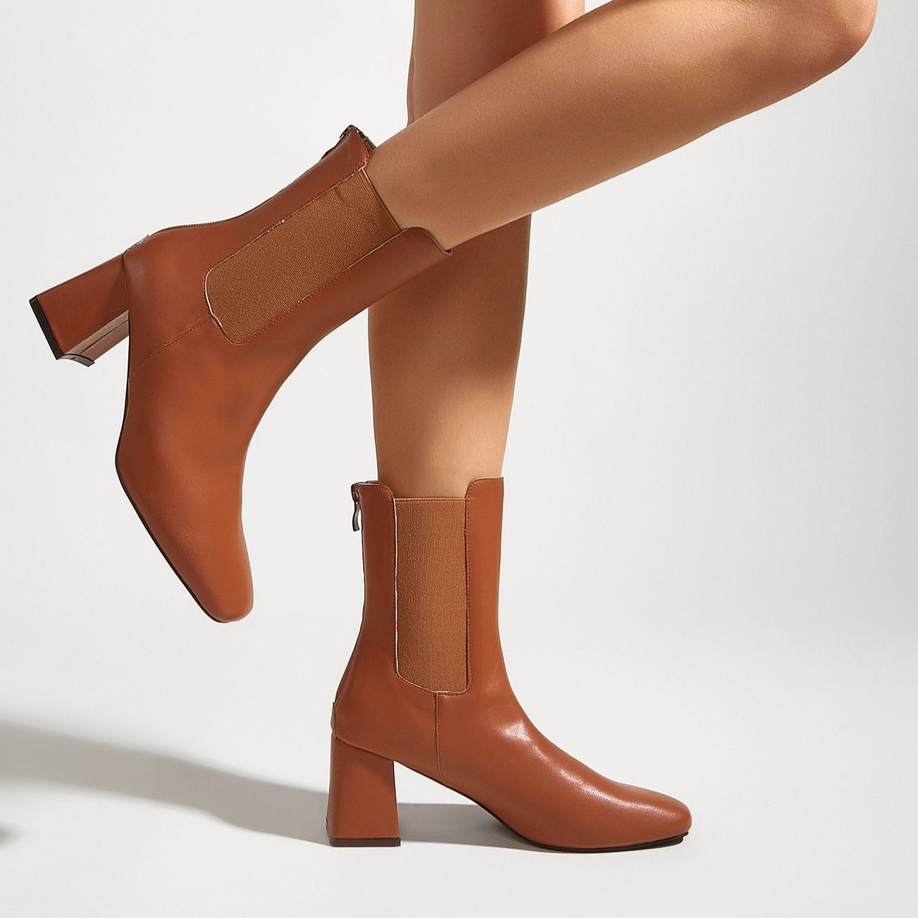 Chunky Heel Short Boots Newgew