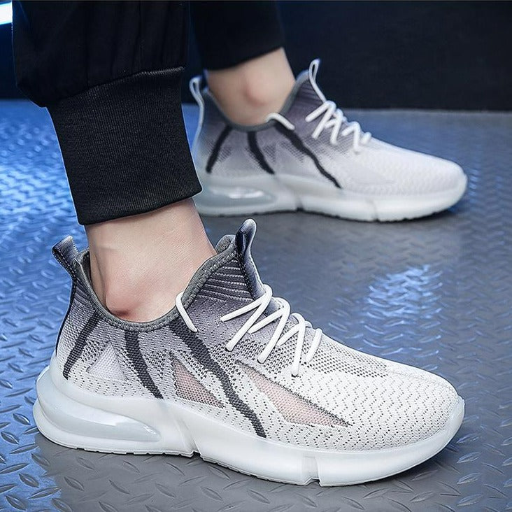 Lace-up Front Knit Running Shoes Newgew