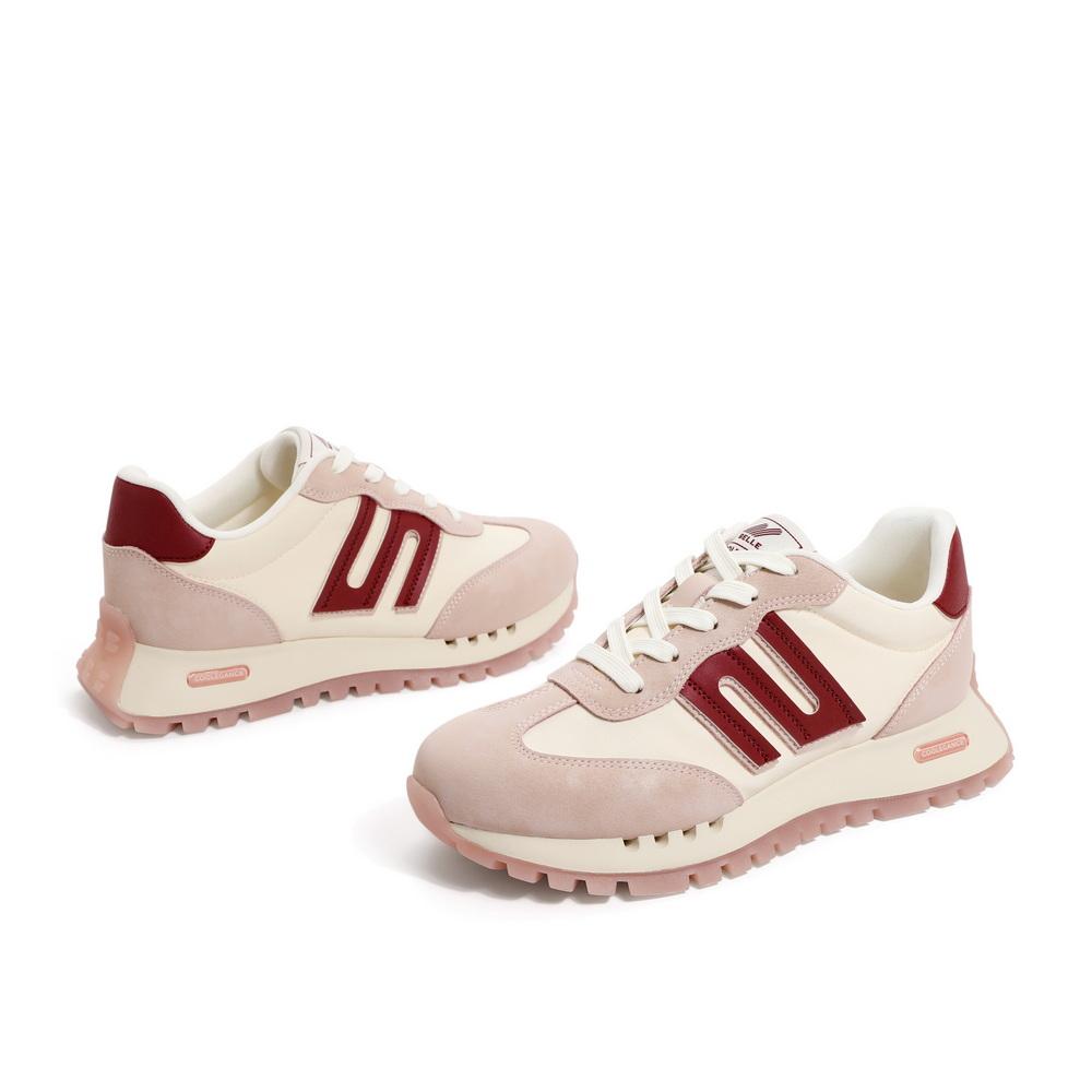 Front Lace-up Retro Color Block Sneakers Newgew
