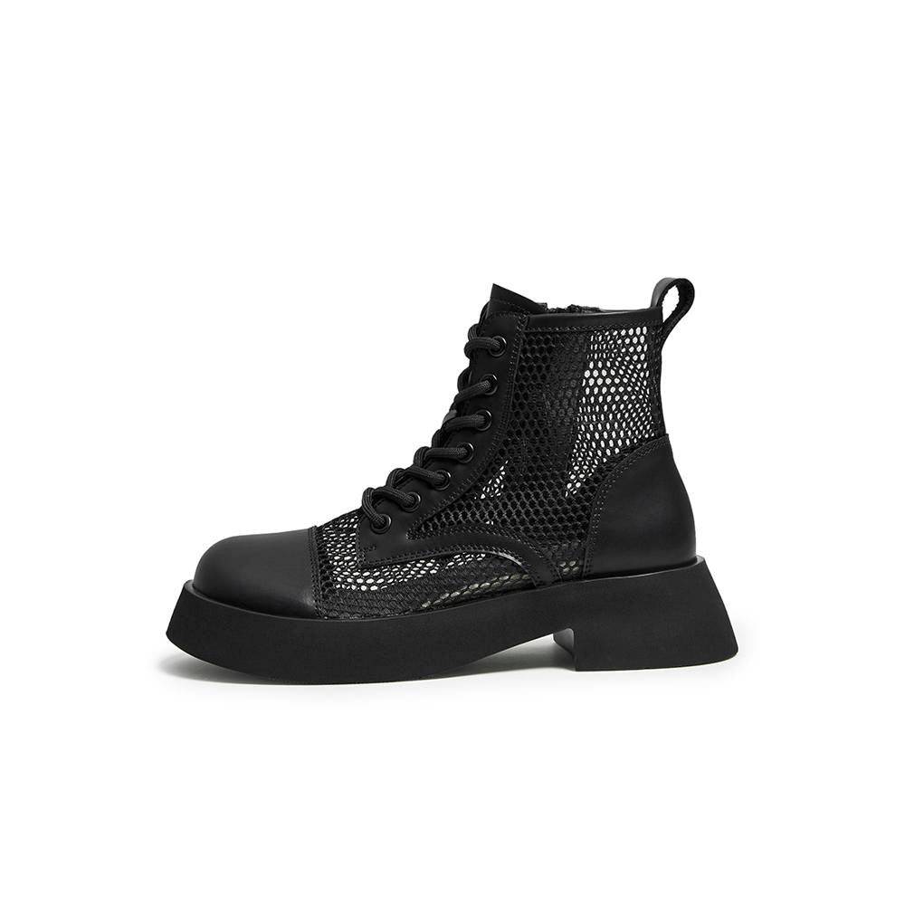 Lace up Mesh Boots Newgew