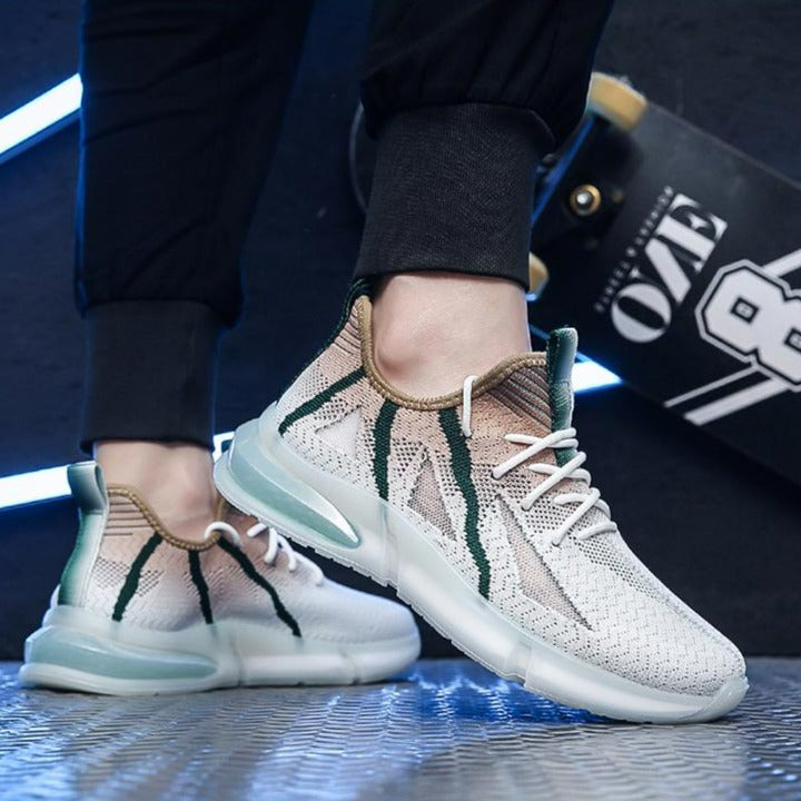 Lace-up Front Knit Running Shoes Newgew