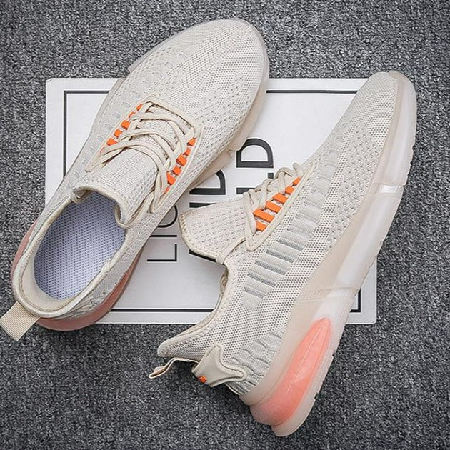 Minimalist Lace-up Front Knit Running Shoes Newgew