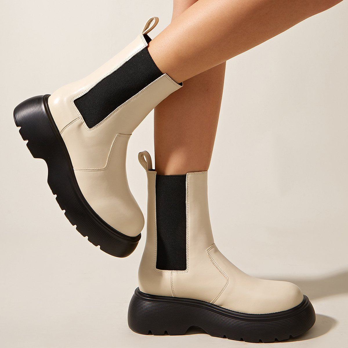 Thick-soled British Style Chelsea Boots Newgew