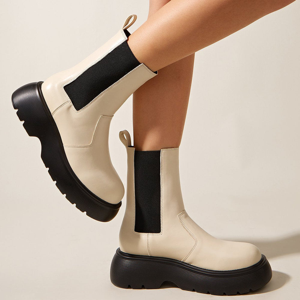 Thick-soled British Style Chelsea Boots Newgew