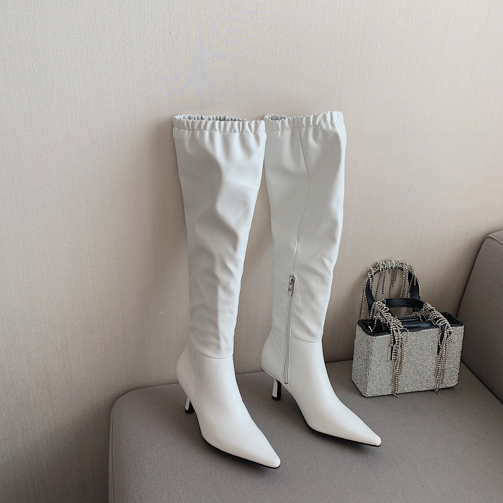 Pointed Toe Side Zip Boots Newgew