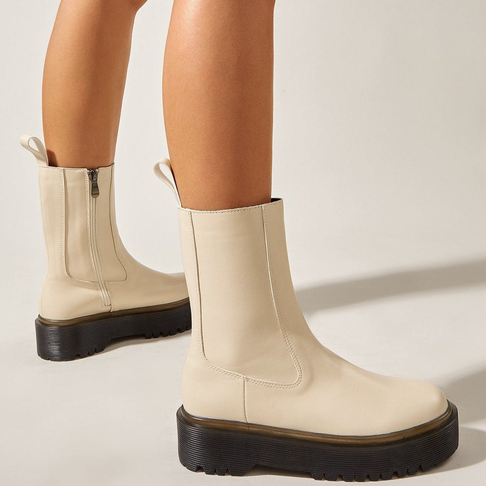 Thick-soled British Style Chelsea Boots Newgew