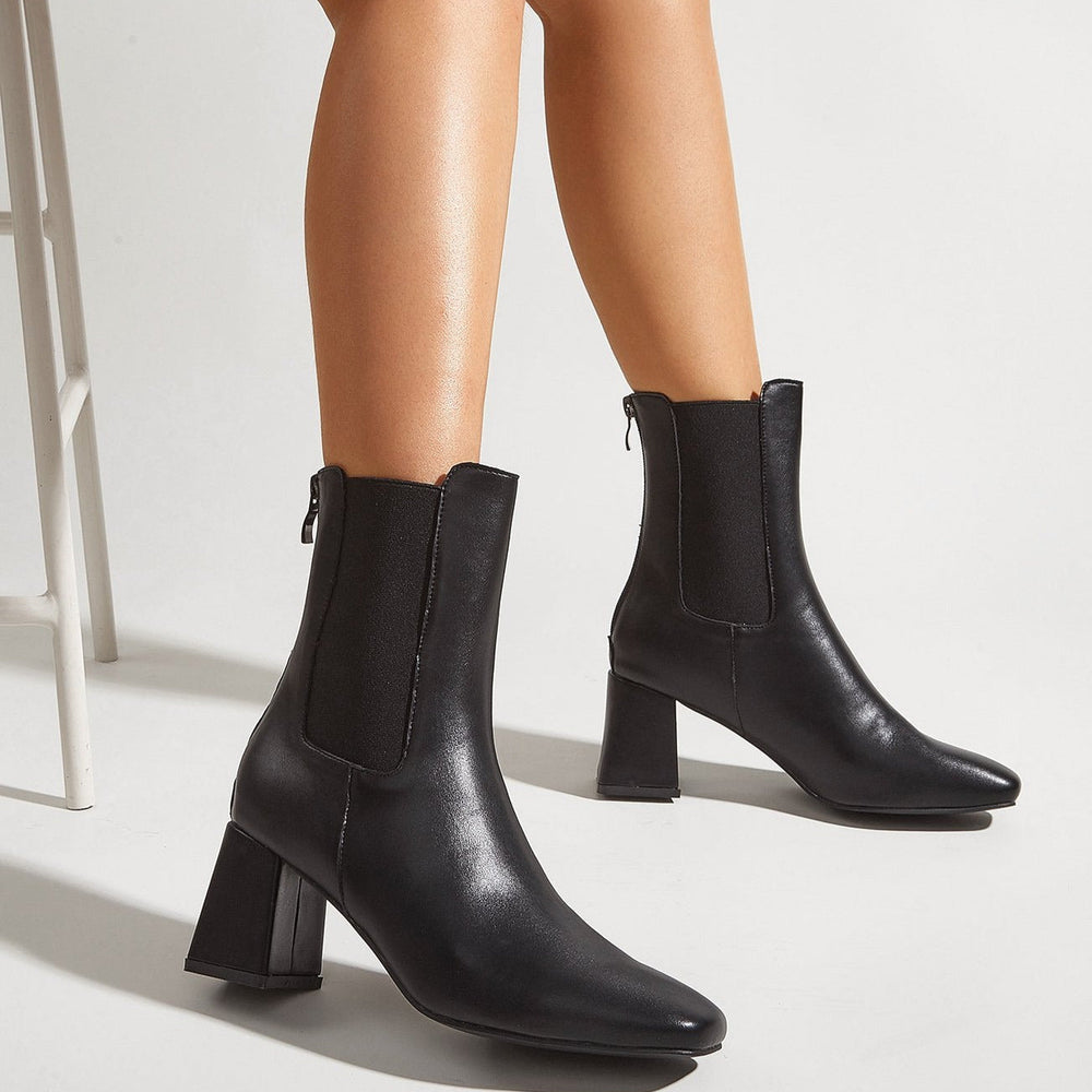 Chunky Heel Short Boots Newgew