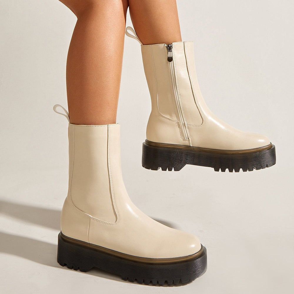 Thick-soled British Style Chelsea Boots Newgew