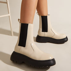 Thick-soled British Style Chelsea Boots Newgew