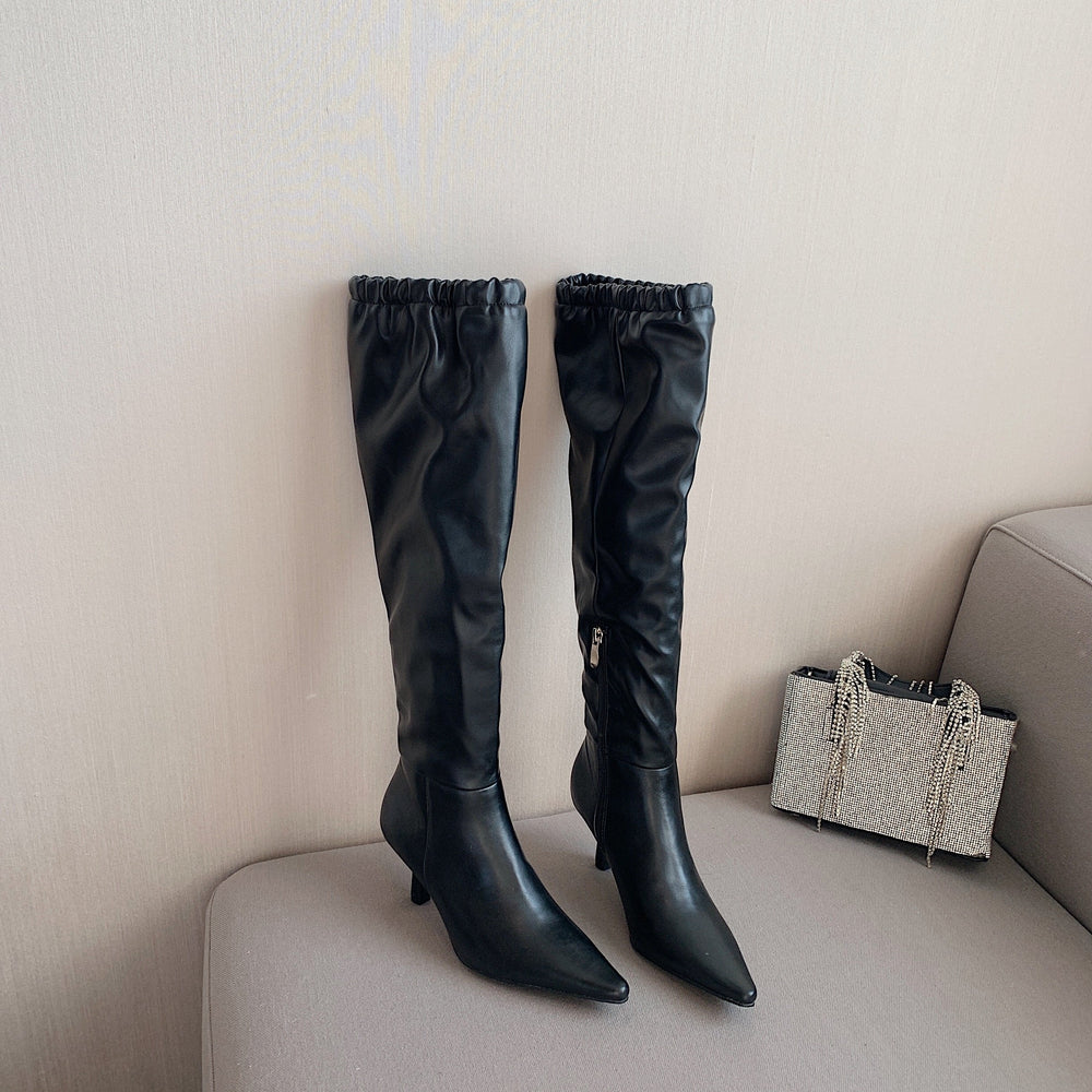 Pointed Toe Side Zip Boots Newgew