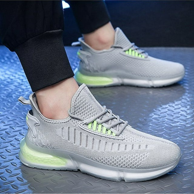 Minimalist Lace-up Front Knit Running Shoes Newgew