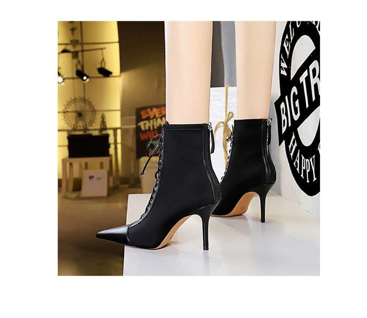 Sexy High Heel Pointed Toe Lace-up Boots Newgew