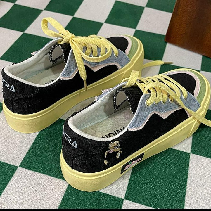 Color Block Canvas Sneakers Newgew