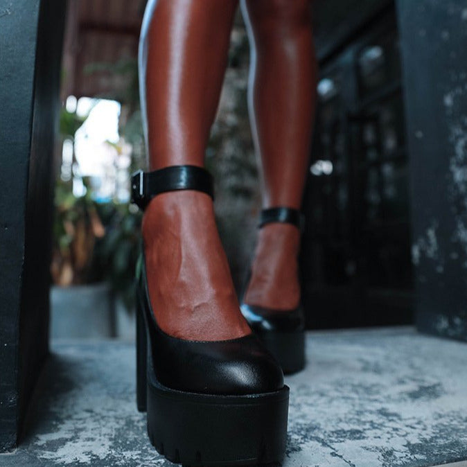 Waterproof Platform Thick High Heels Newgew