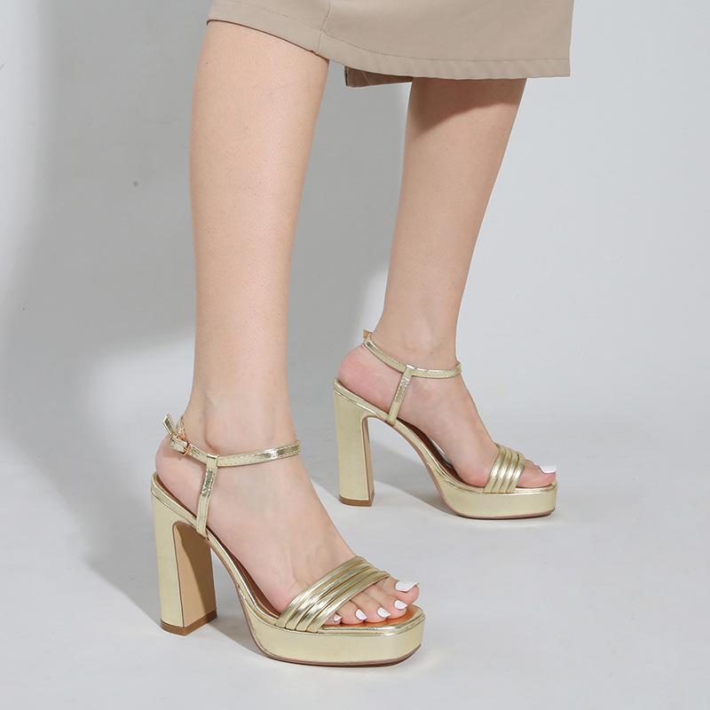 Square toes Ankle Strap Sandals Newgew