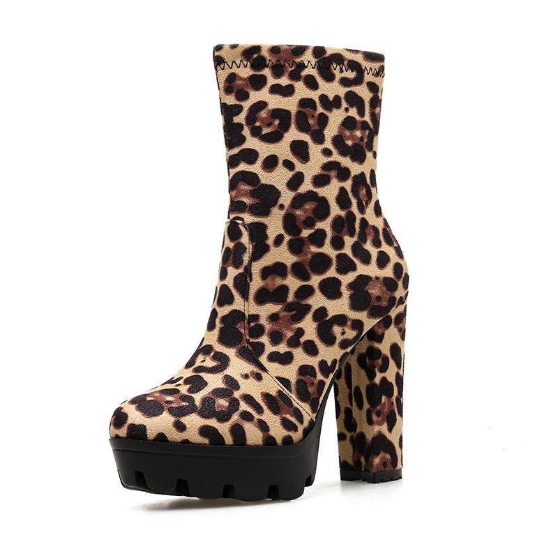 Side Zip Chunky Heeled Classic Boots Newgew