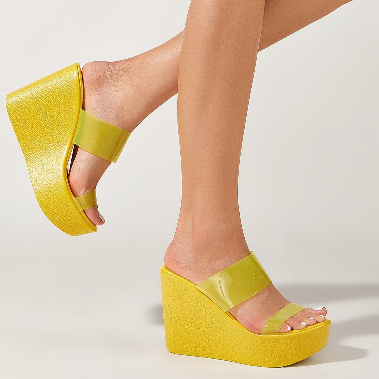 Slope Heeled Thick Soled Waterproof Platform High-heeled Sandals Newgew