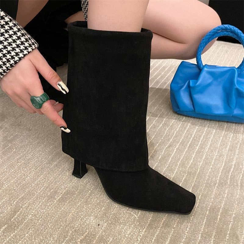 Thin High Heeled Trouser Tube Boots Newgew