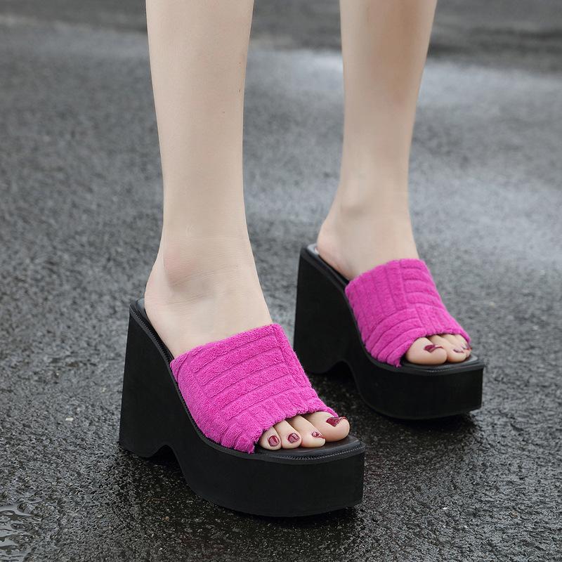 Minimalist Wedge Slide Sandals Newgew