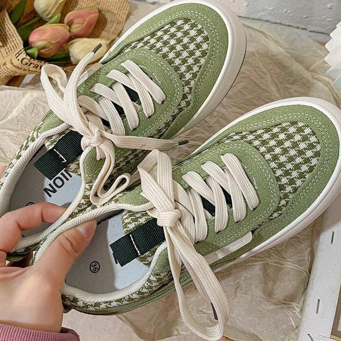Low-top  Chidori Grid Sneakers Newgew