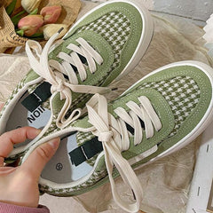 Low-top  Chidori Grid Sneakers Newgew