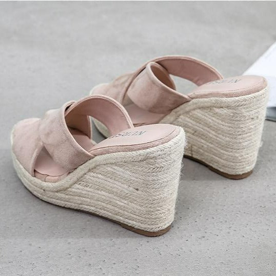 Minimalist Wedge Slide Sandals Newgew