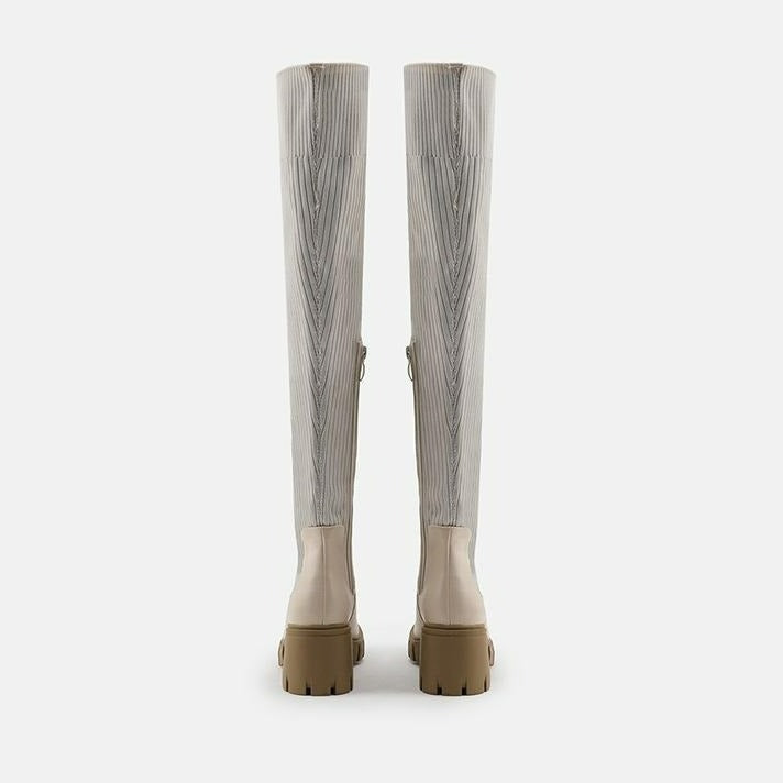 NewLong Thick High Heeled Elastic Over-knee Boots Newgew