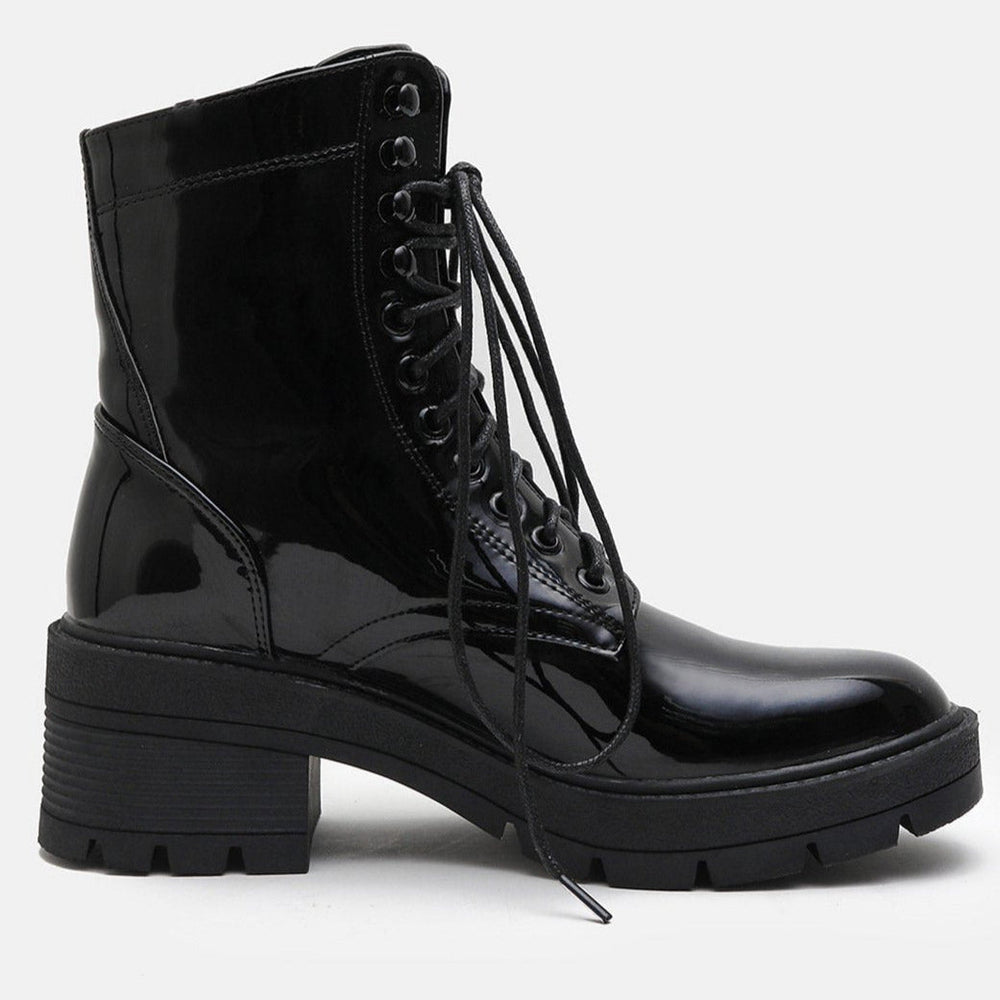 Patent Leather Thick-soled Martin Boots Newgew
