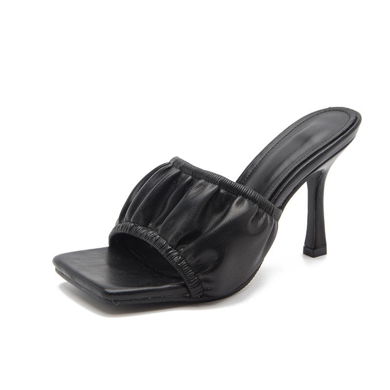 Ruched Detail Heeled Sandals Newgew