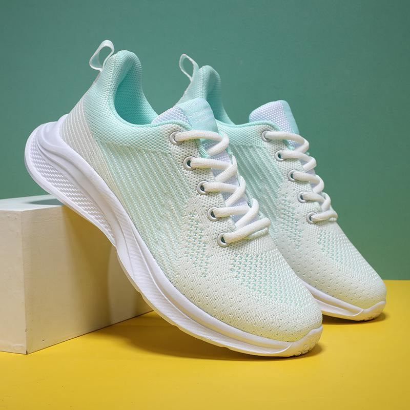 Front Lace-up Fly Knit Sneakers Newgew