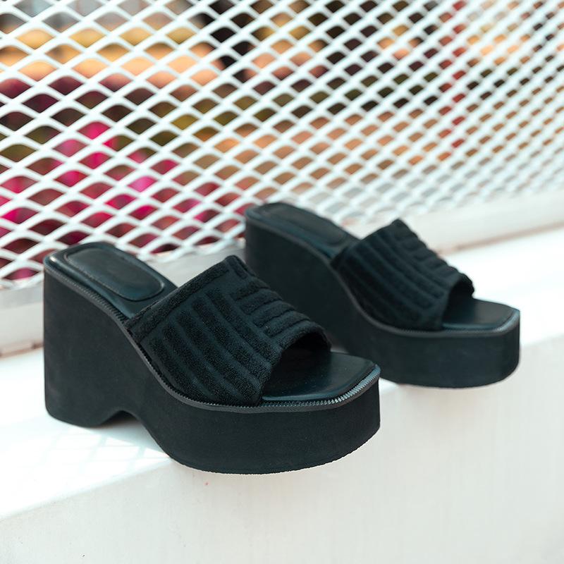 Minimalist Wedge Slide Sandals Newgew