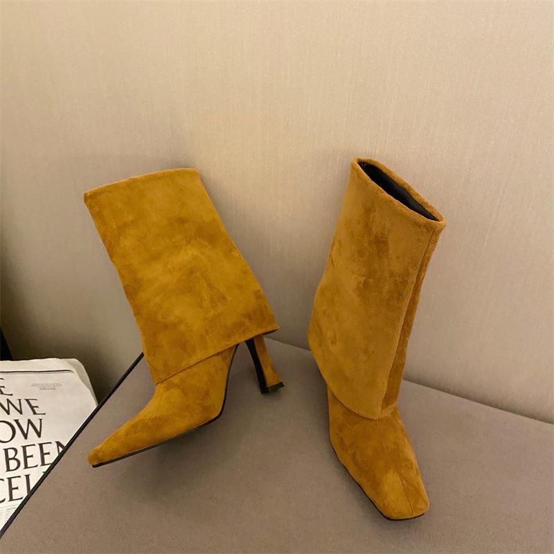 Thin High Heeled Trouser Tube Boots Newgew