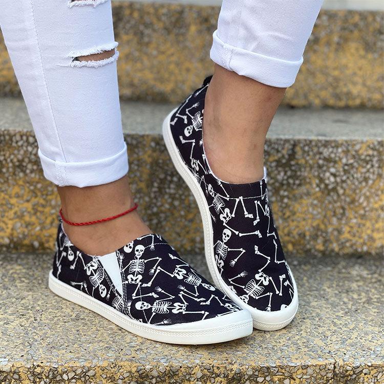 Halloween Pumpkin Skull Sneakers Newgew