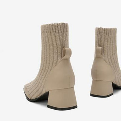 Flyknit Square Heel Socks Boots Newgew