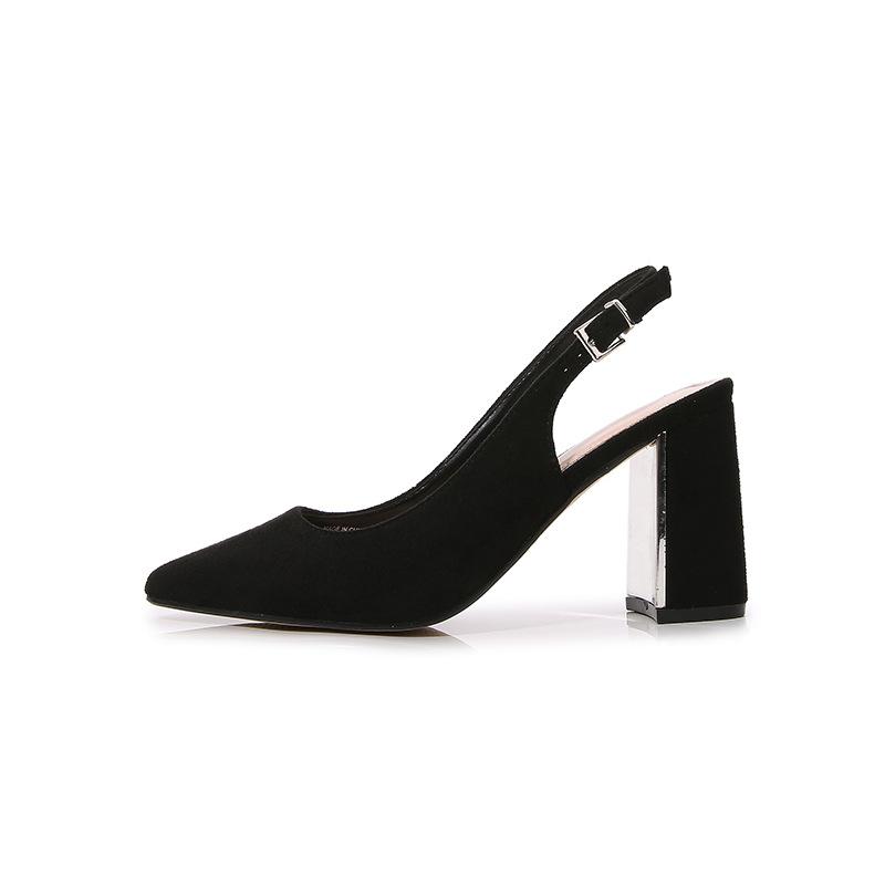 Suede Chunky Heeled  Pumps Newgew