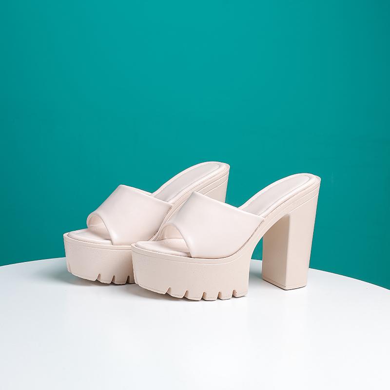 Minimalist Chunky Heeled Sandals Newgew