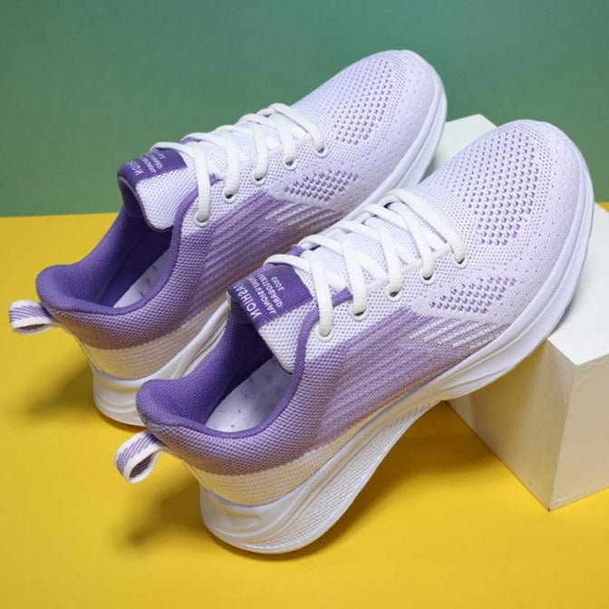 Front Lace-up Fly Knit Sneakers Newgew