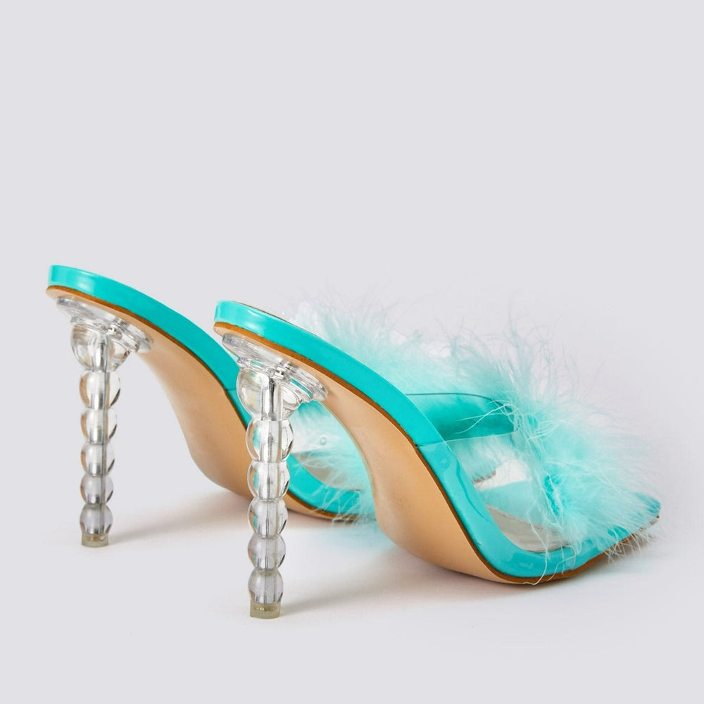 Fluffy Decor Heel Sandals Newgew