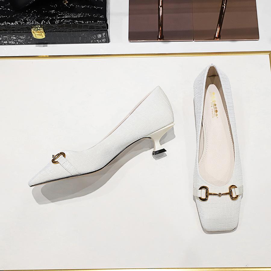 Square-toe Kitten Heeled Pumps Newgew