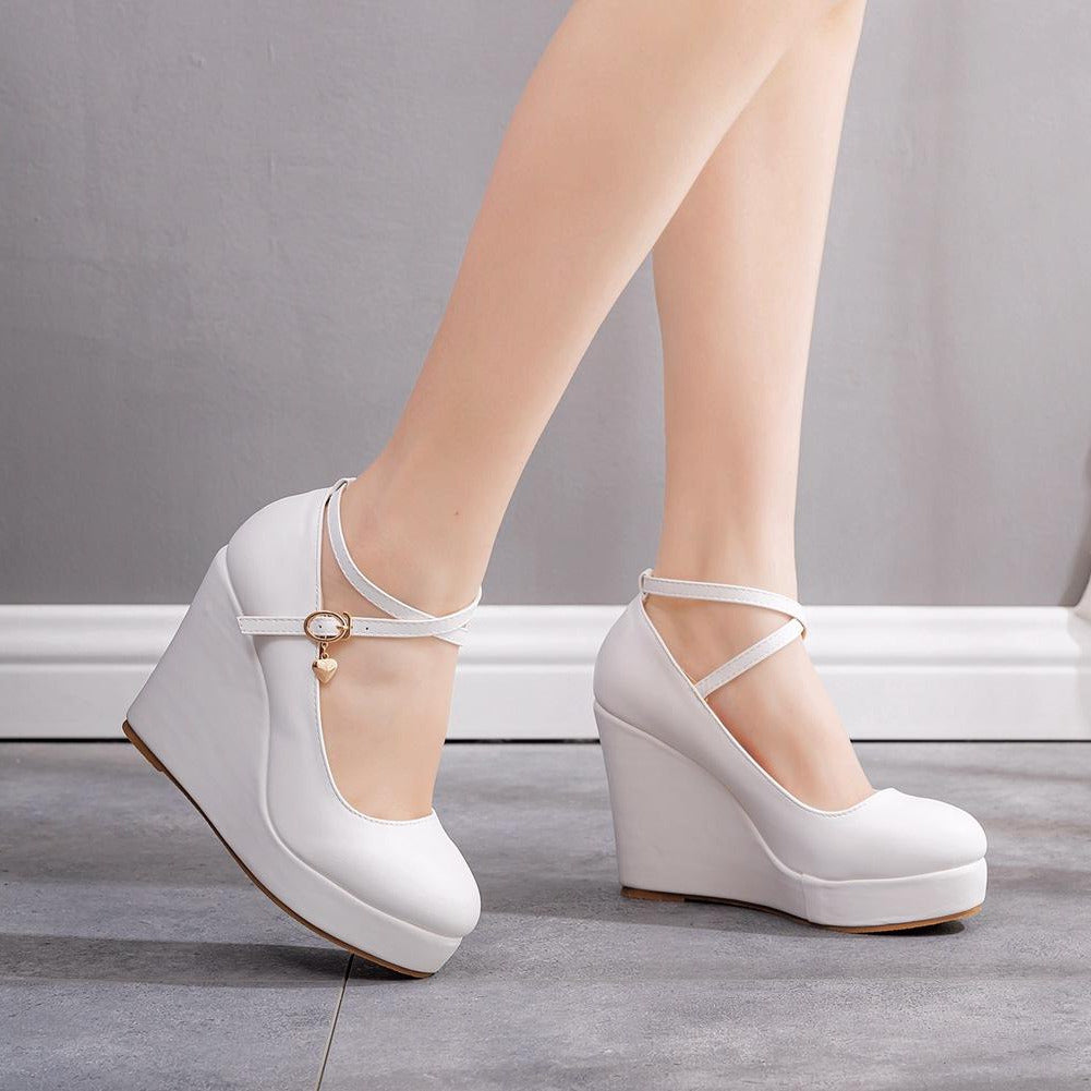 Cross Strap Waterproof Wedge Newgew