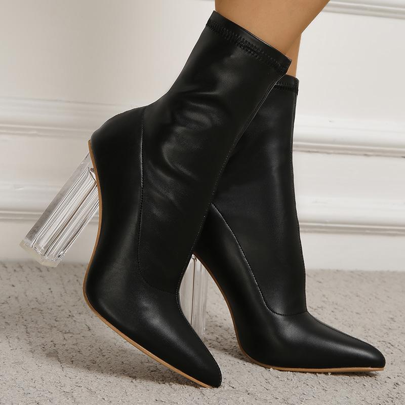 Pointed Toe Stretch Boots Newgew