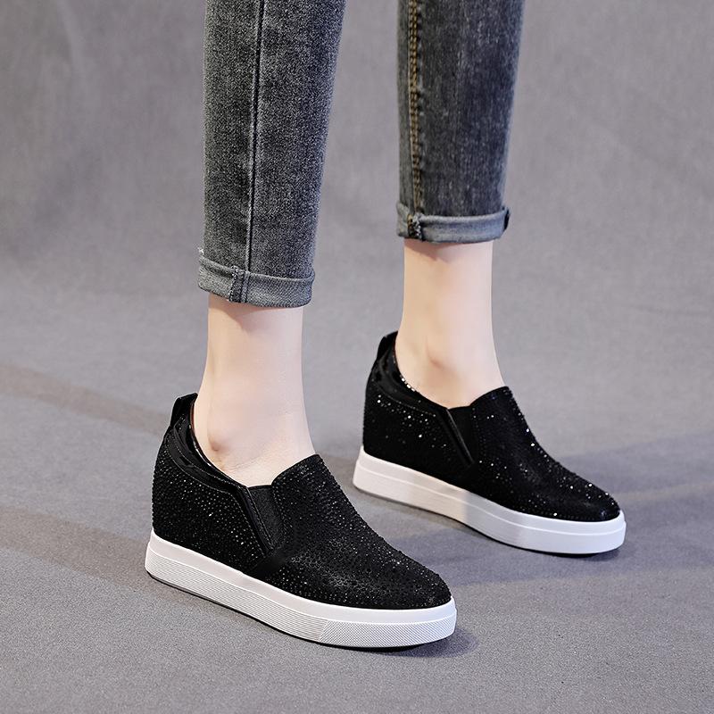Rhinestone Wedge Sneakers Newgew