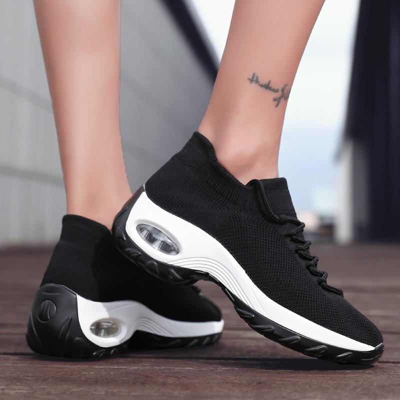 Front Lace-up Fly Knit Sneakers Newgew